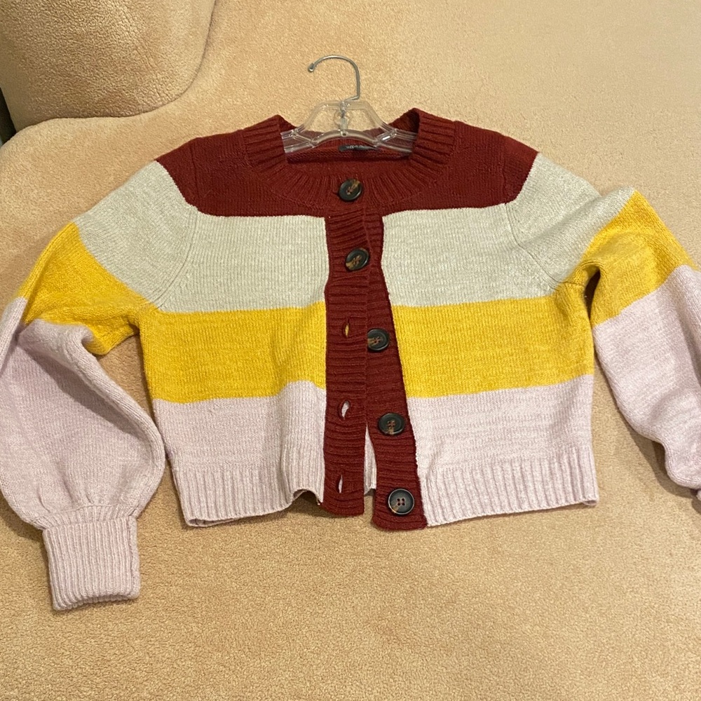 Wild Fable Multicolor Button-Up Cardigan